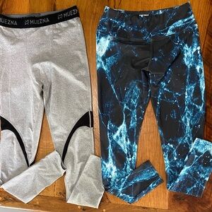 Altar Ego Stretch Yoga Pant & Muenza Stretch Thermal Pant, Set of TWO, Sz Small